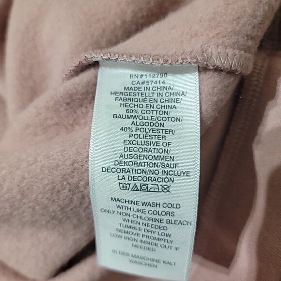 True Religion Size M Dusty Pink Half Zip Crop Sweatshirt NWT - Picture 8 of 8